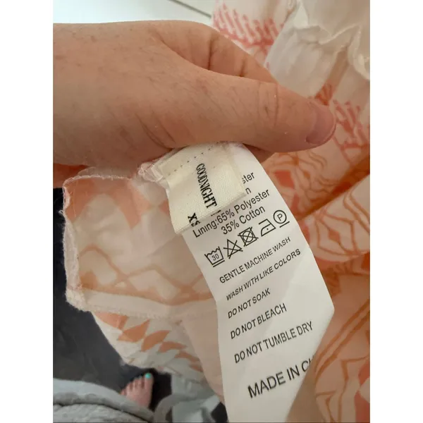 Goodnight Macaroon Women’s XS White Orange Tiered Ruffle Maxi Dress - Image 4