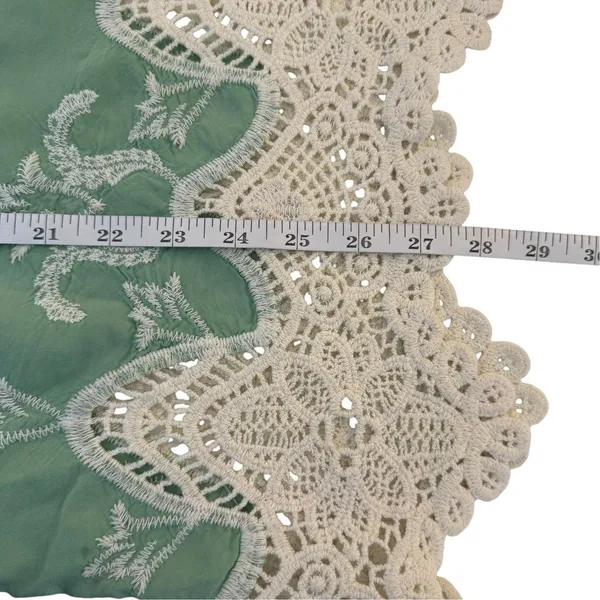 Democracy Green Embroidered Crochet Lace Boho Tunic Top Blouse Size 2X Festival - Image 11