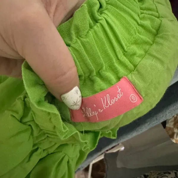 One Shoulder Cut Out Mini Dress Lime Green Size Small - Image 6
