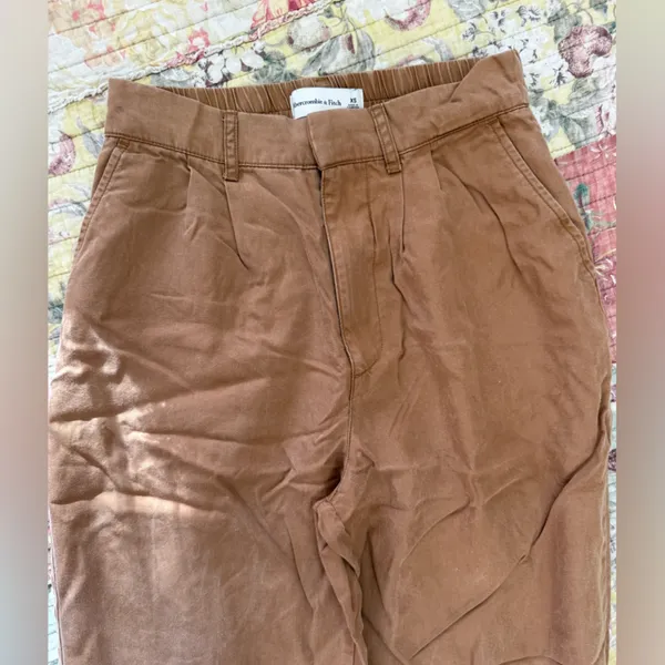 Abercrombie & Fitch brown wide leg trousers Pants - Image 2
