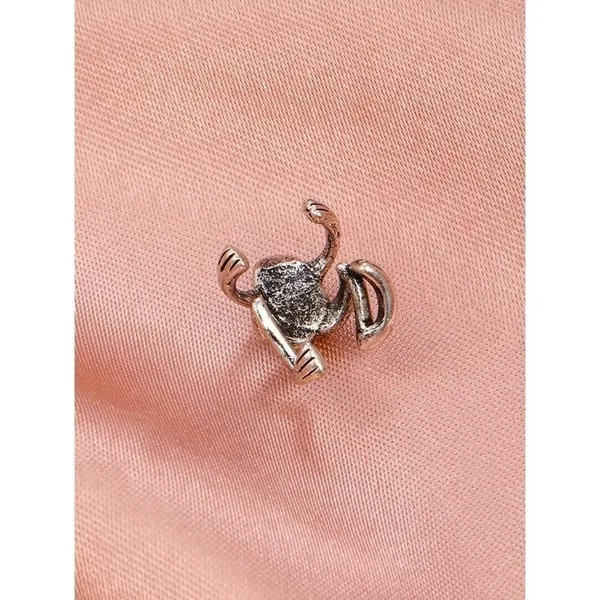 NEW Silver Tone Frog Ear Cuff Artsy Hipster Hippie Funny Modern Hip One Size - Image 4