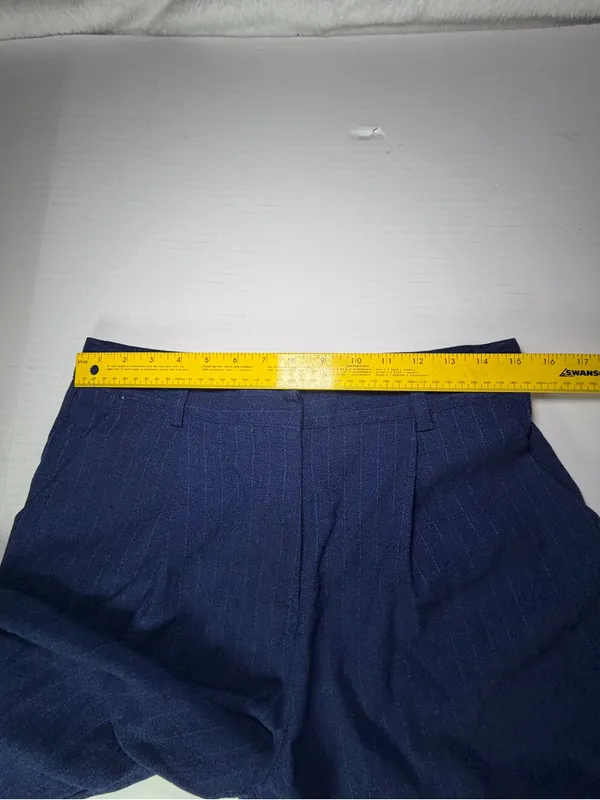 Lioness Navy Pinstripe Wide Leg Trousers - Image 7