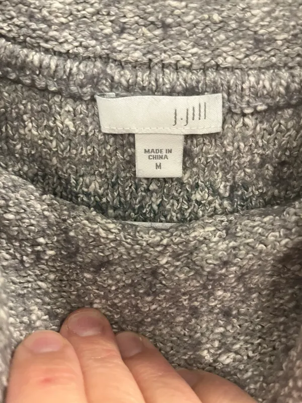 J. Jill Size Medium Cowl Neck 3/4 Sleeve Sweater - Image 3