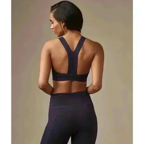 Lululemon Fast And Free Black Grape Bra,‎ Size 6 - Image 4