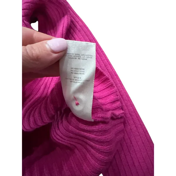 Wilfred Pink Ribbed V Neck Button‎ Cardigan Sweater Wool Blend Size M Soft Girl - Image 4