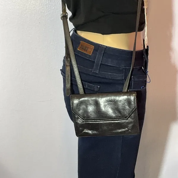 HOBO‎ International Black Leather Crossbody Purse Wallet - Image 5