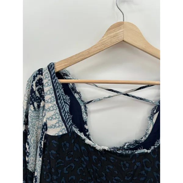 Free People‎ Boho Festival Coachelle Mini Dress Women Sz XS Earthy Indie Resort - Image 6