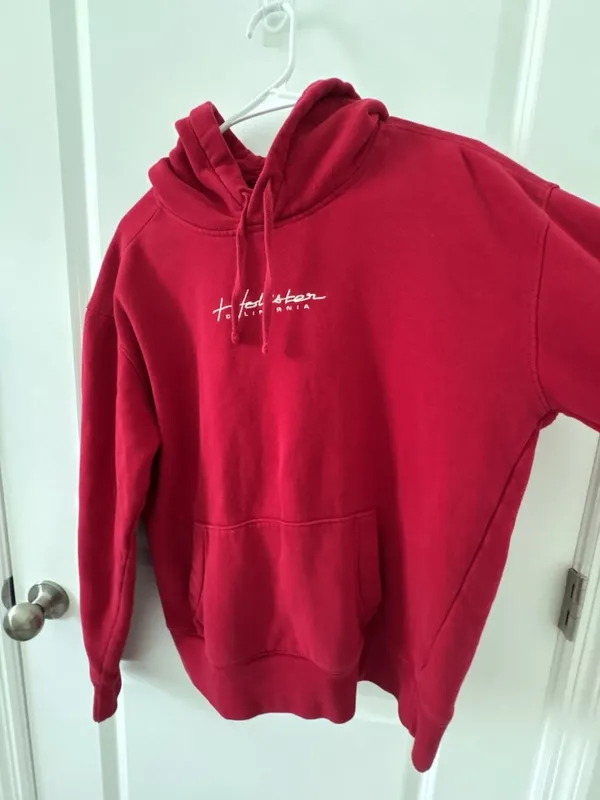 Hollister Must-Have Collection Red Hoodie Size M - Image 6