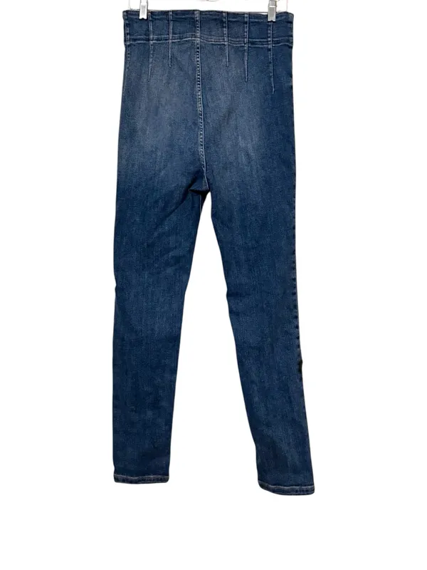 We The Free Medium Wash Indie High Rise Corset Waist Skinny Jeans Sz 32 - Image 4