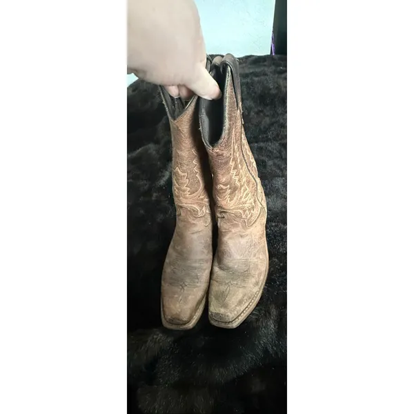 Abilene Women's Oiled Cowhide Cowgirl Boot Square Toe 6 - Image 2