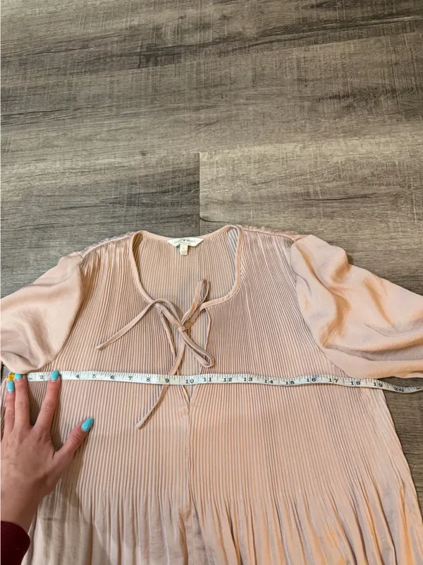 LUCKY BRAND Pleated Peasant Top in Blush - Image 7