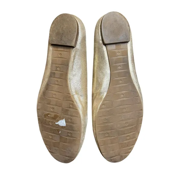 Kate Spade Shoes Womens Size 7.5 Gold Leather Bow Loafer Flats Slip On Casual - Image 8