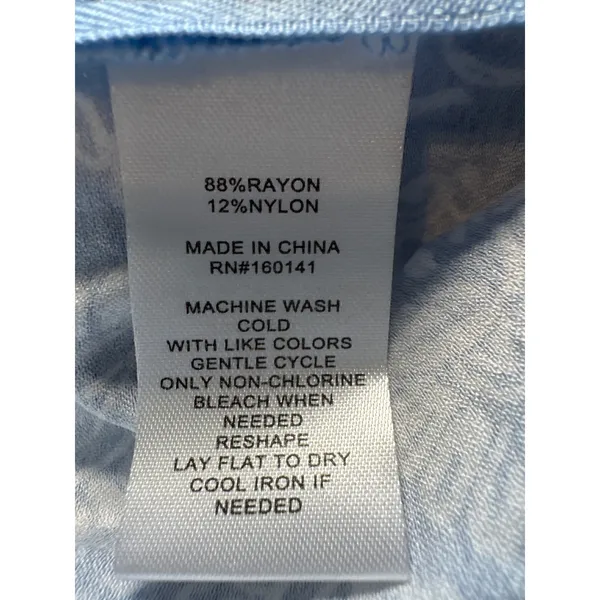 89th + Madison Womens M Paisley Blue‎ Monochrome Jumpsuit Romper - Image 6