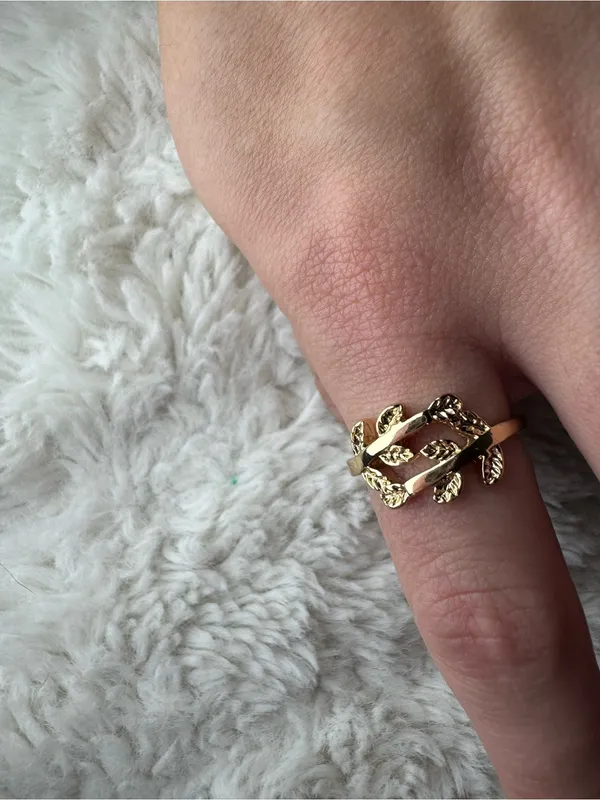 Gold Leaf Wrap Ring - Women Jewelry - Image 4