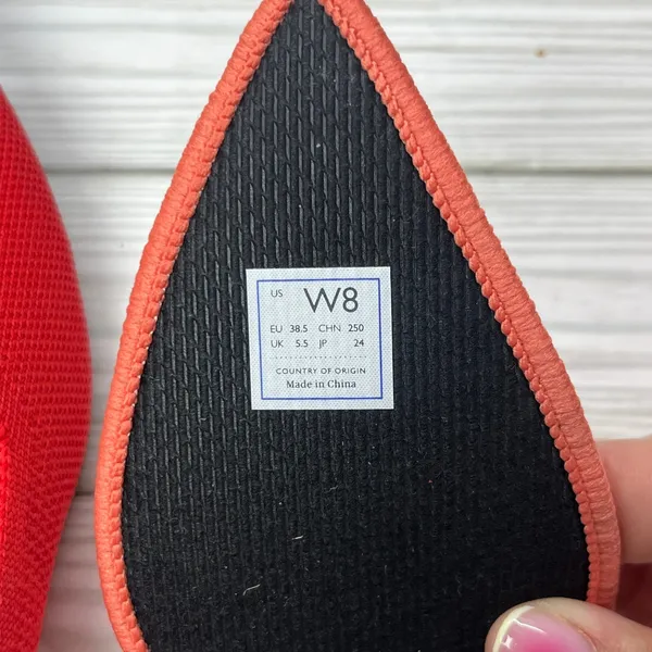 Rothys‎ The Point Red Pointed Toe Knit Flats Womens Size 8 Sustainable Washable - Image 8