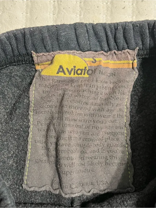 Aviator Nation Black Joggers with Rainbow Side Stripes - Image 2
