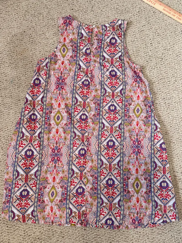 Rachel Zoe 100% Linen Trapeze Dress Medium Boho Resort Sleeveless‎ - Image 4