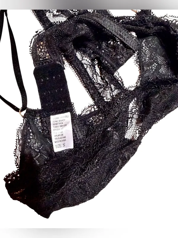 Convertible Black Lace Bralette Sz S NWOT - Image 5