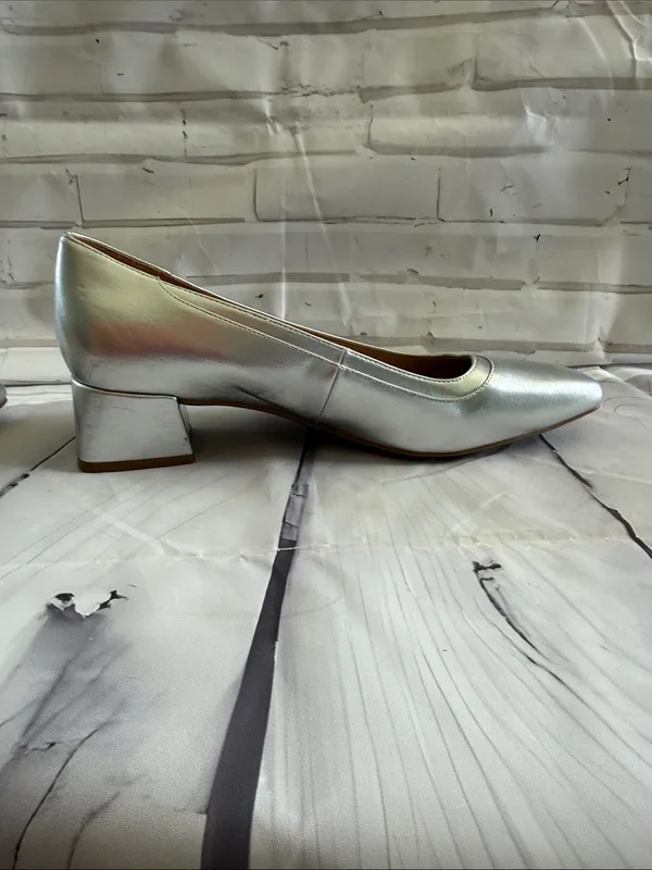 Naturalizer Silver Square-Toe Ballet Flats - Image 5