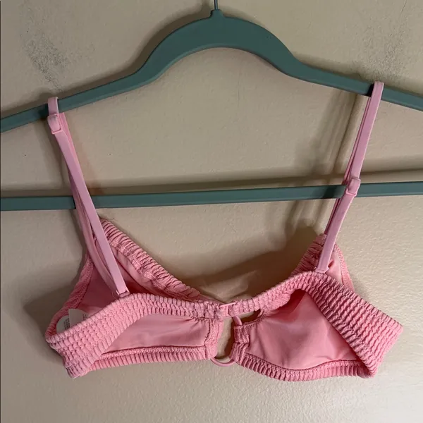 aerie Pink Ribbed Tie-Side Bikini Set - Image 5