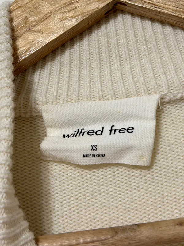 Aritzia Wilfred Free Wool Cotton Harper Sweater Size XS Oversized minimalist - Image 3