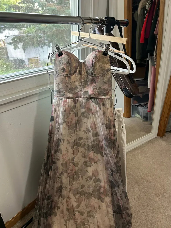 Lulus Organza Floral Maxi Dress - Image 5