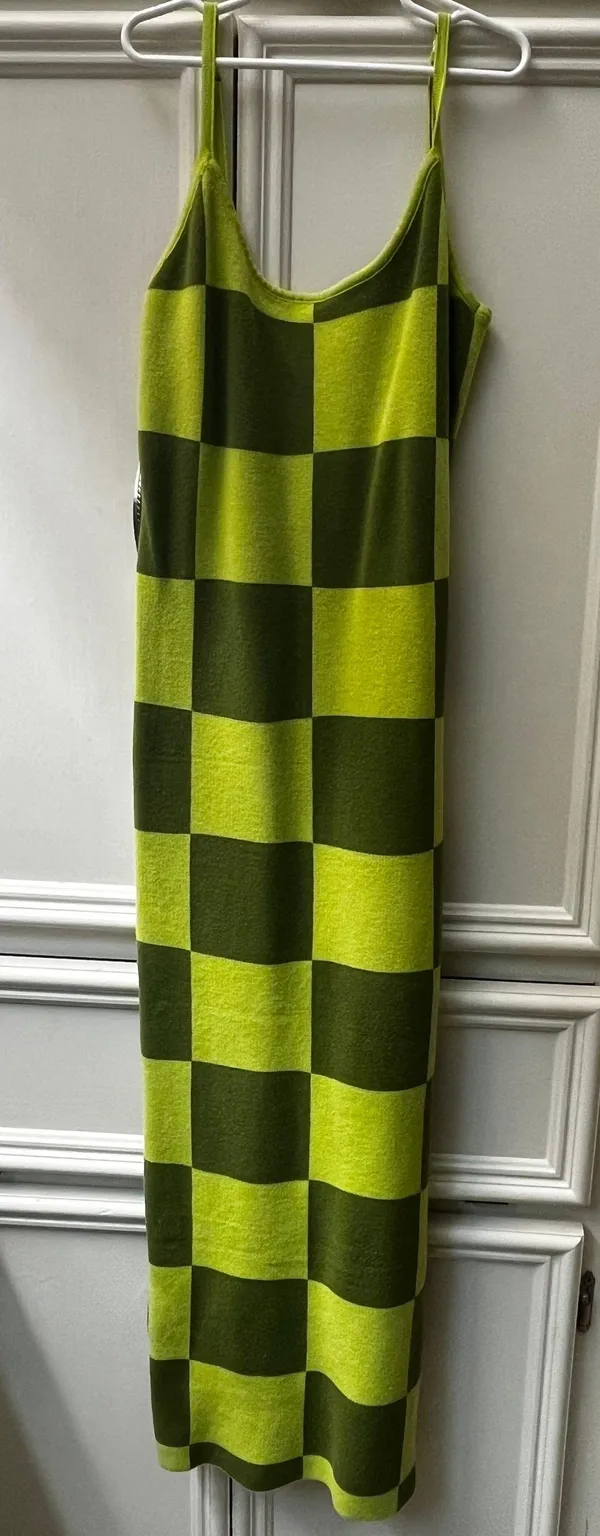 Knit Maxi Dress Green - Image 3