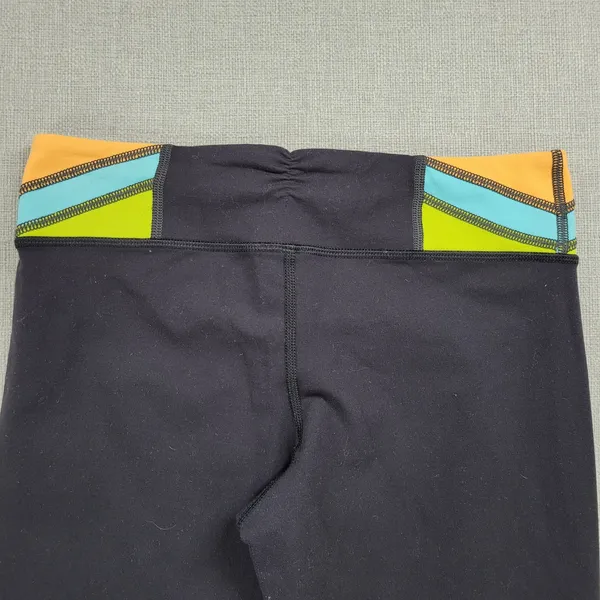 Lululemon Womens Gather Crow Yoga Leggings 4 Black Crop Split Wide Leg Capri - Image 6