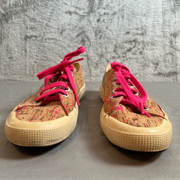Superga Shiny Cork‎ Hot Pink Loafers Women’s Size 6 - Image 3