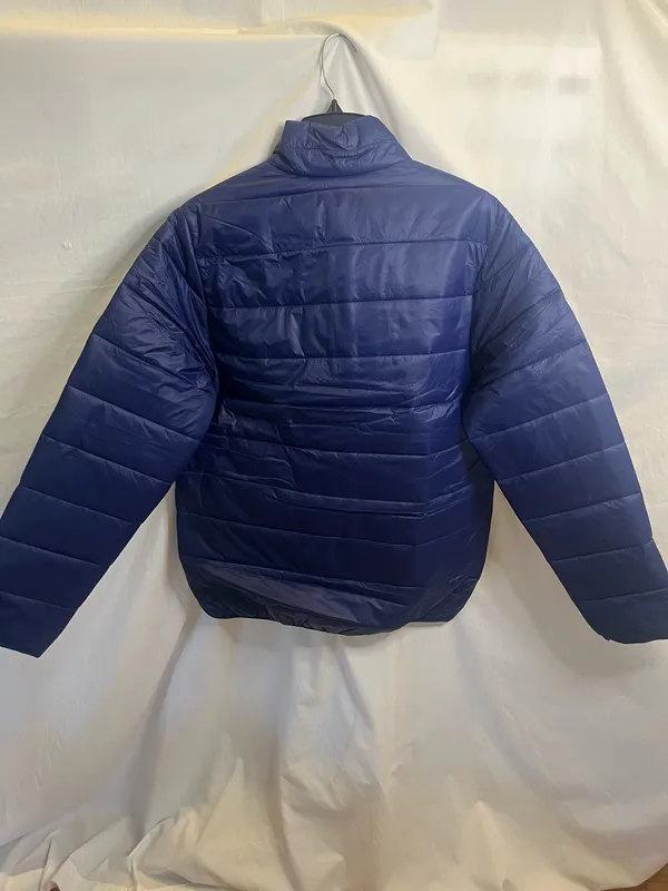 Adidas navy blue puffer jacket with horizontal quilting, size L #winterjacket #outdoor. #175 - Image 2