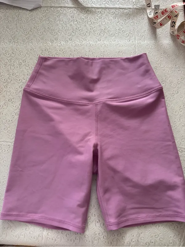 Abercrombie & Fitch YPB Lavender Pink Henley Crop Tank & Biker Shorts Set Small - Image 12