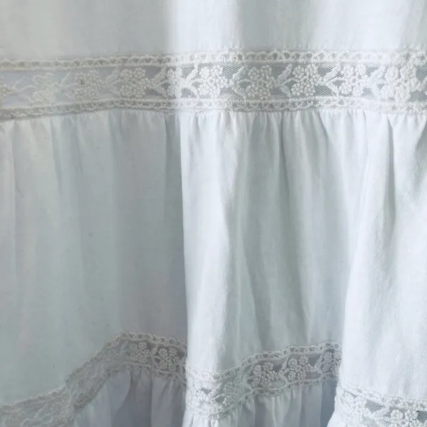 ASOS White Lace Trim Tiered Peplum Oversized Top Size 6 #cottagecore - Image 9