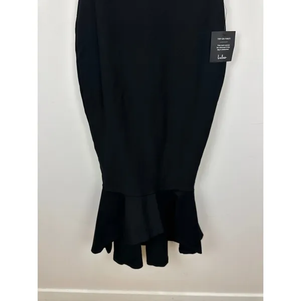 Lulus How Much I Care Midnight Blue Off-the-Shoulder Midi Dress Cocktail XS NWT - Image 7