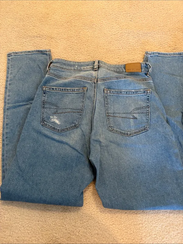 American Eagle Outfitters Stretch Jeans - Light Blue Denim - Image 5