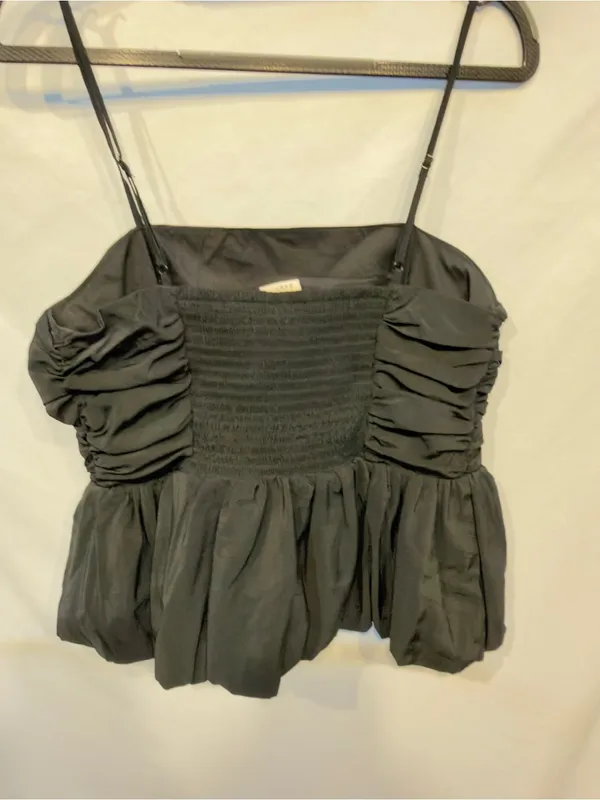 A New Day Women's Black Ruched Peplum Cami Top size Medium NWT - Image 7