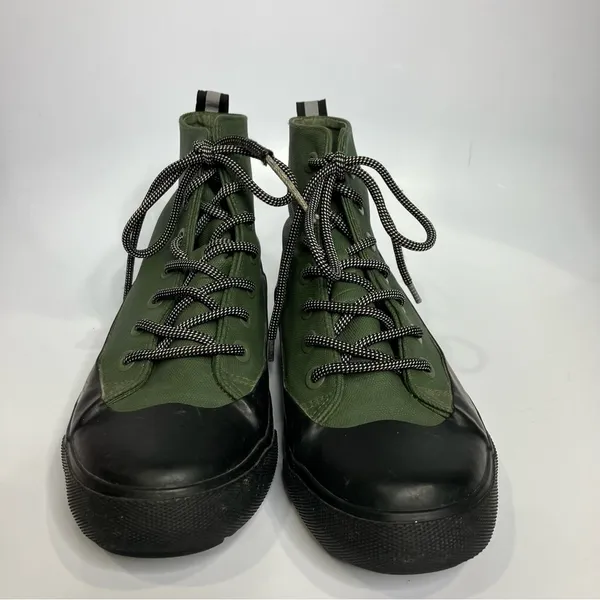 Hunter black dipped lace up boots waterproof rain boots‎ women’s size 8.5 trendy - Image 3