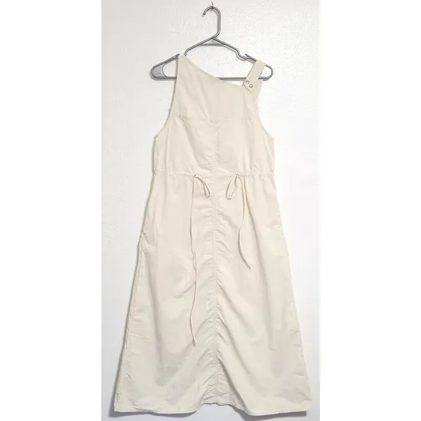 Zara Asymmetric Nylon Midi Dress Ecru White Size Small - Image 2