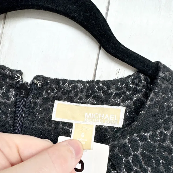 Michael Michael Kors Dress Women Size 6 Black Leopard Print‎ Sleeveless Mini - Image 7
