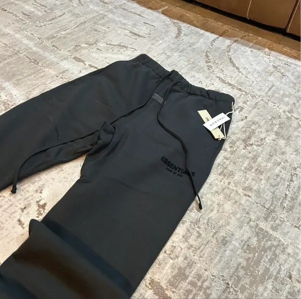 Essential Black Fear of God Hoodie and sweatpants set Medium - Image 3