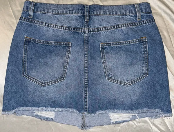 Forever 21 Ripped Jean Skirt - Image 2