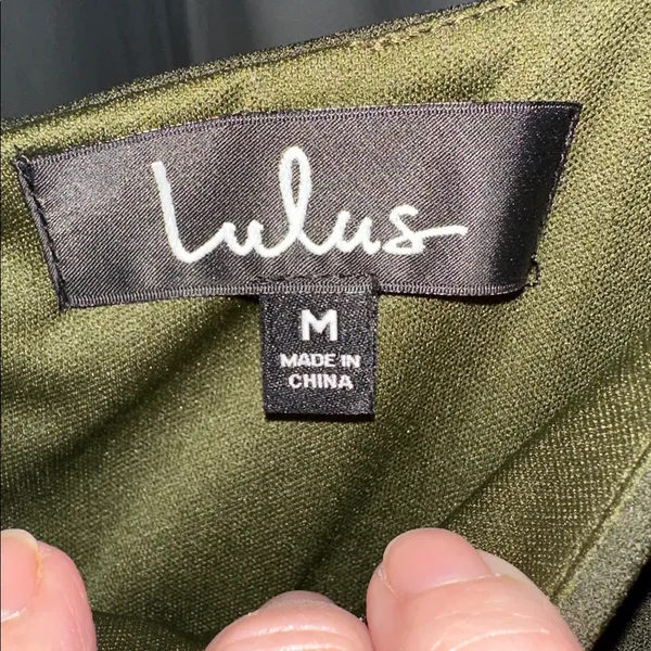 Lulu's Chic Olive Backless Dress NWOT - Image 2