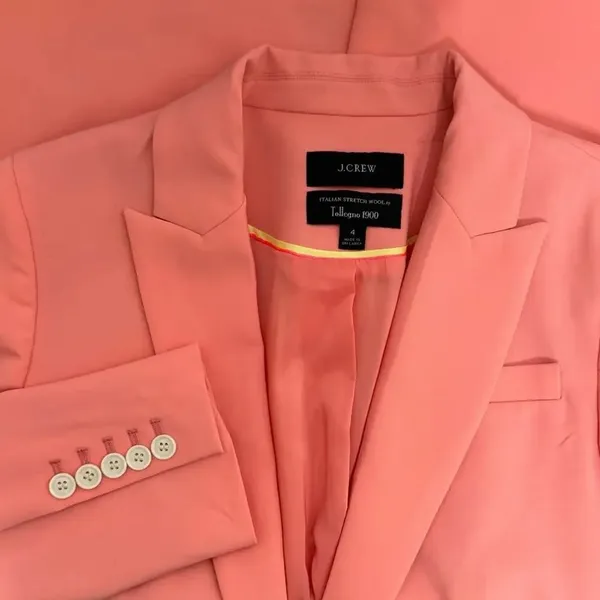 J. Crew Tollegno 1900 Italian Stretch Wool Long Parke Blazer #AJ897 Size 4 - Image 9