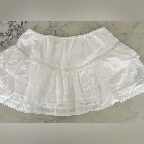 New Abercrombie & Fitch High Rise Drop Waist Mini Skort Skirt Large MSRP $70 - Image 4