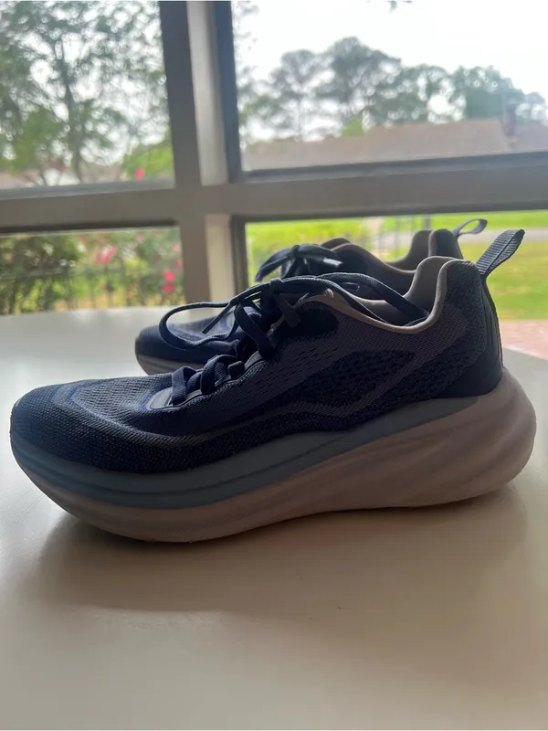 Avia Women's Size 6.5 Comfort Performance Sneakers Blue White Thick Foam Trainer - Image 7