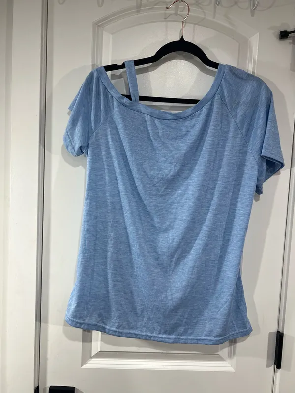 SheIn Pretty powder blue off the shoulder top - Image 4
