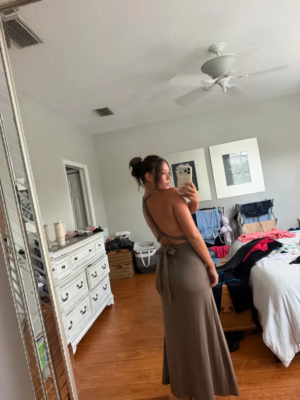 Tan Maxi Dress - Image 2