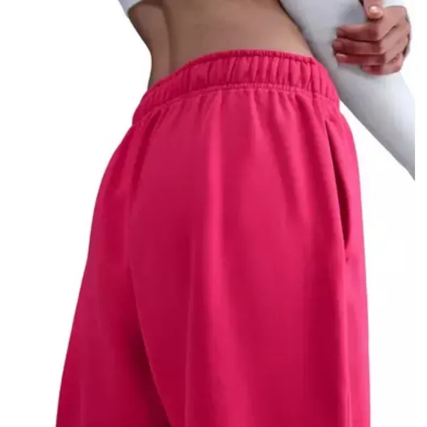 Nike sz S Oversized Berry Pink High Rise Baggy Drawstring Sweatpants Pockets - Image 5