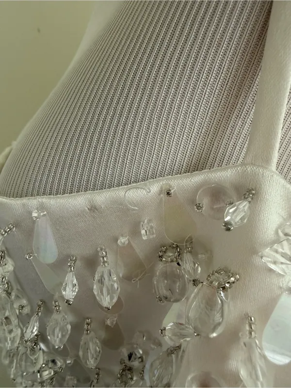 NWT Retrofete Cornelia Crystal Embellished White Mini Short Dress Sz XL - Image 12