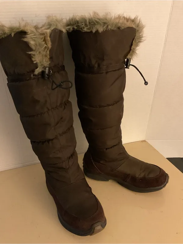 Cougar women Brown Tall non fur suede waterproof attract boots US 7 - Image 5