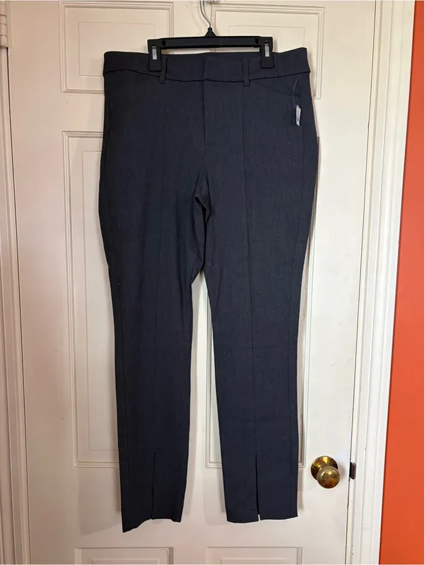 Old Navy Pixie Split Hem Pants Womens Size 12 Grey High Rise Skinny Ankle New - Image 6